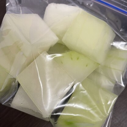 余った冬瓜を冷凍しました。
すぐ使えるので便利です！